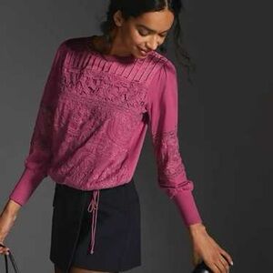TINY Anthropologie embroidered top